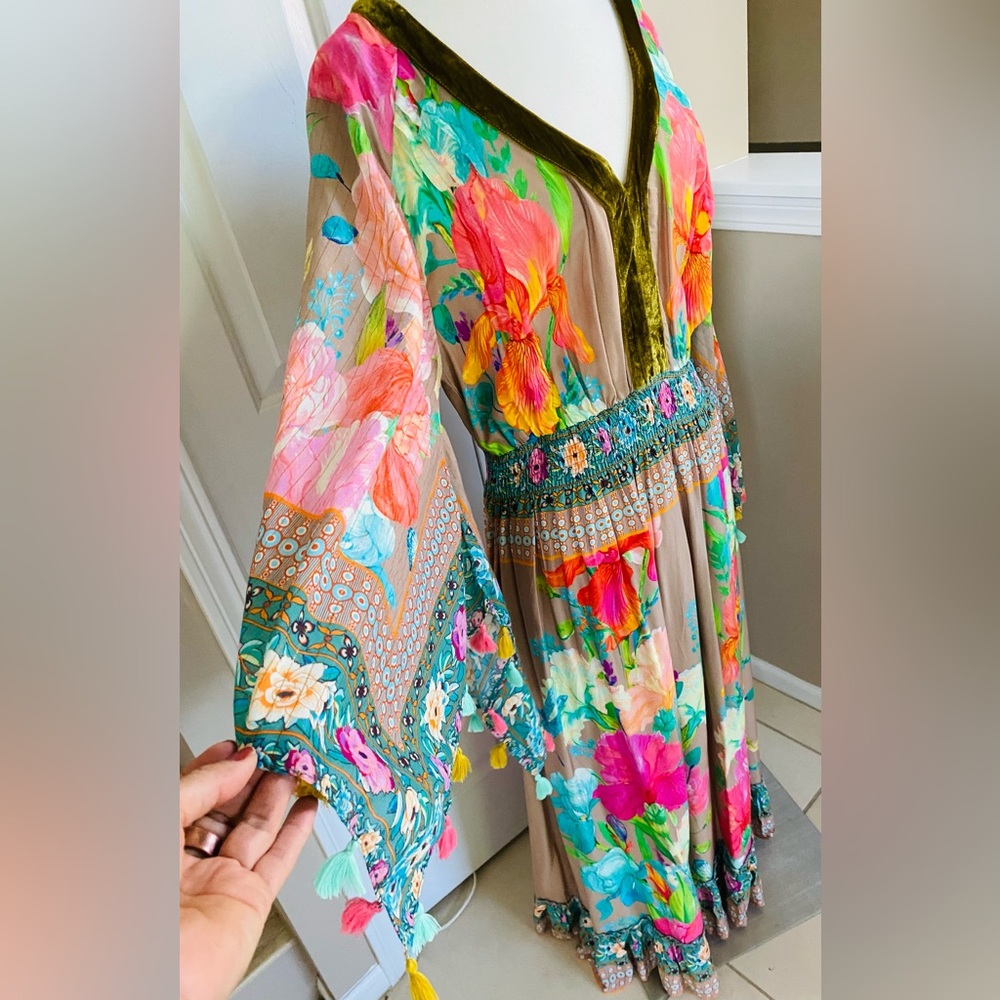 Aratta Silent Journey gorgeous bohemian maxi dress XL - Picture 4 of 13